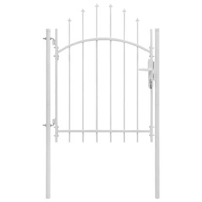 Cancello da Giardino Woerden in Acciaio 1x1,5 m Bianco | homemem39
