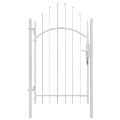 Cancello da giardino Woerden in acciaio 1x2,45 m Bianco | homemem39