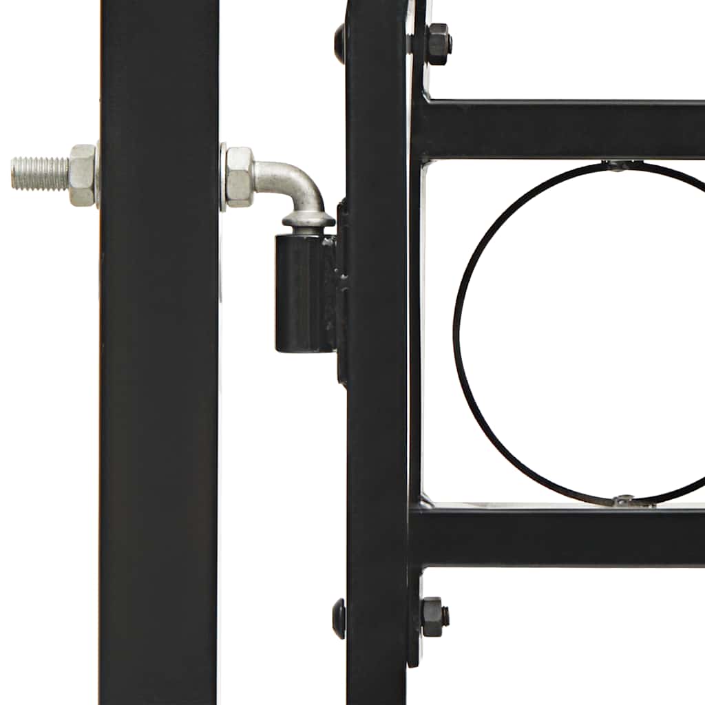 Cancello per recinzione ASSEN a doppia anta con parte superiore ad arco in acciaio 300x125 cm