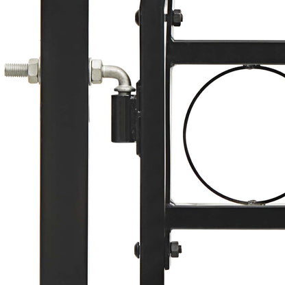 Cancello per recinzione ASSEN a doppia anta con parte superiore ad arco in acciaio 400x150 cm | homemem39