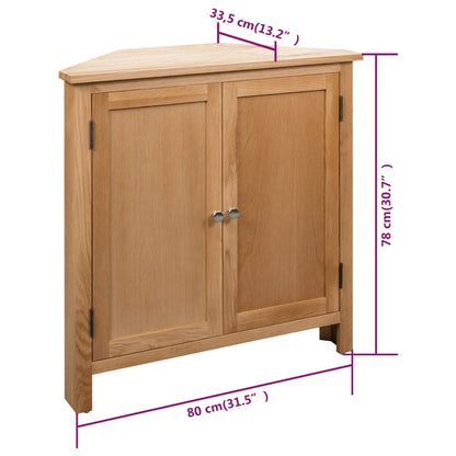 Armadietto ad Angolo 80x33,5x78 cm in Massello di Rovere