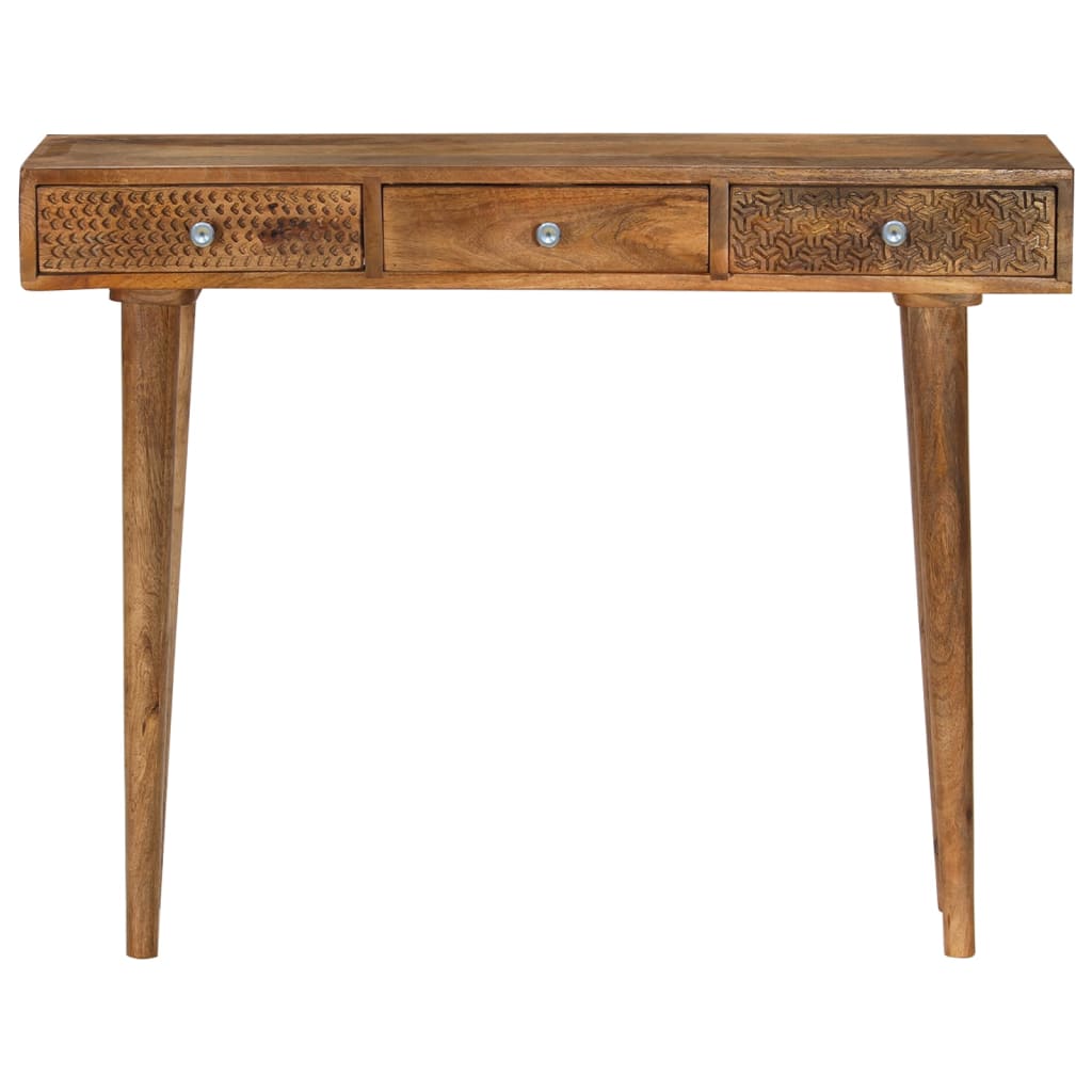 Tavolo Consolle in Legno Massello di Mango 102x30x79 cm