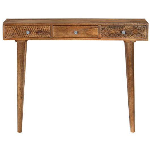 Tavolo Consolle in Legno Massello di Mango 102x30x79 cm