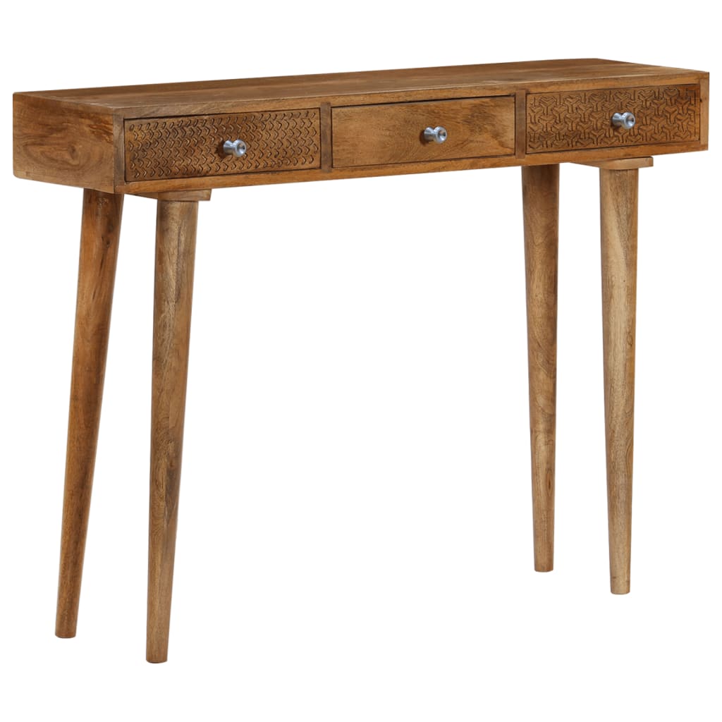 Tavolo Consolle in Legno Massello di Mango 102x30x79 cm