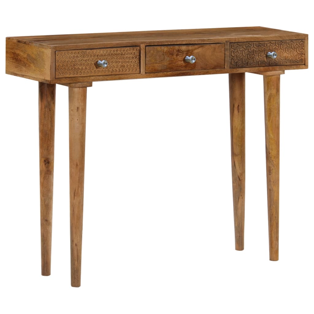 Tavolo Consolle in Legno Massello di Mango 102x30x79 cm