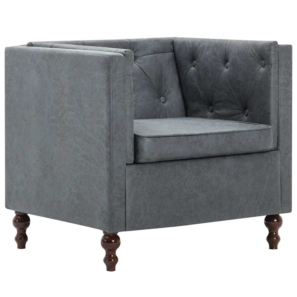 Gray Fabric Armchair