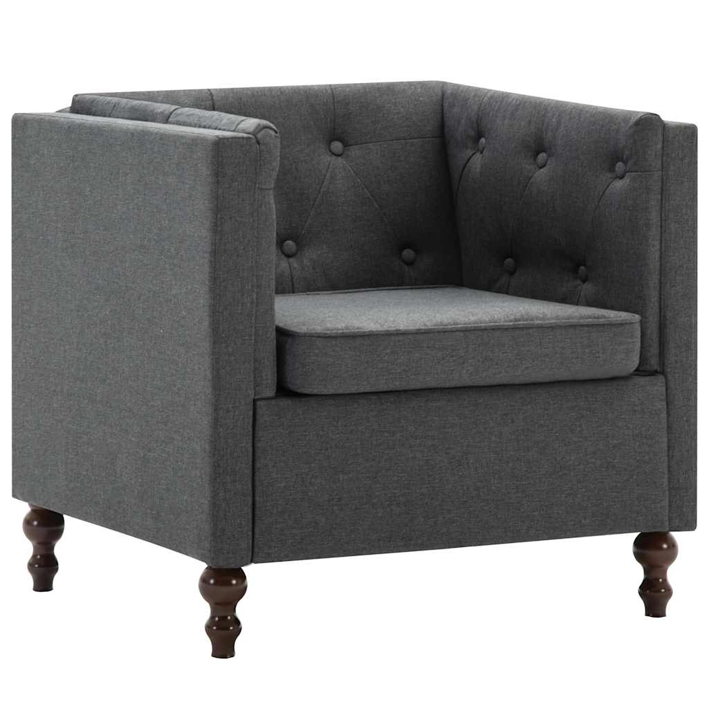 Dark Gray Armchair in Fabric