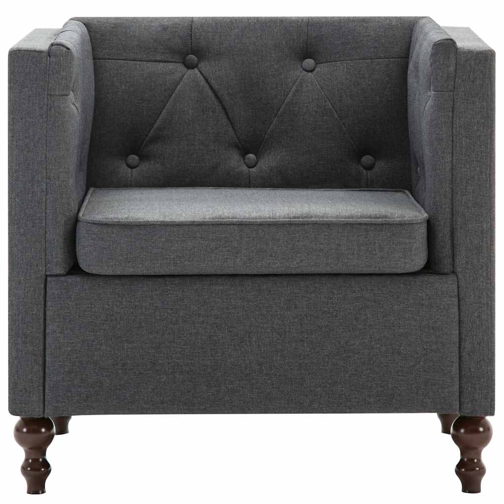 Dark Gray Armchair in Fabric