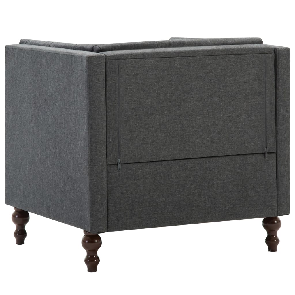 Dark Gray Armchair in Fabric