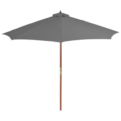 Ombrellone da Esterni con Palo in Legno 300 cm Antracite - homemem39