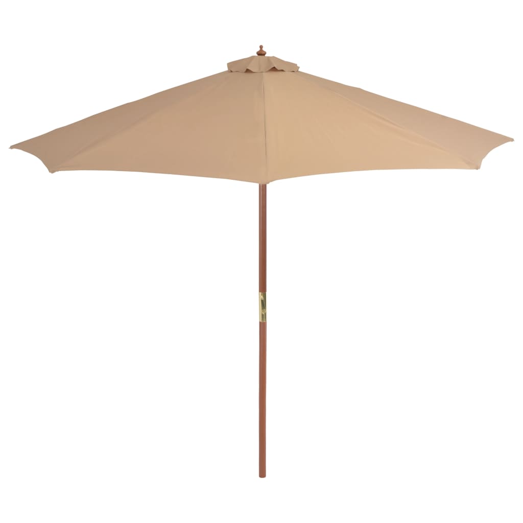 Ombrellone da Esterni con Palo in Legno 300 cm Grigio Talpa | homemem39