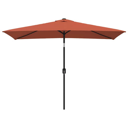 Ombrellone con Palo in Metallo 300x200 cm Terracotta | homemem39