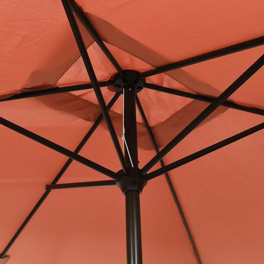 Ombrellone con Palo in Metallo 300x200 cm Terracotta | homemem39