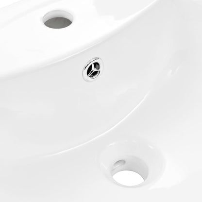 Lavandino a Colonna in Ceramica Bianca 520x440x190 mm - homemem39