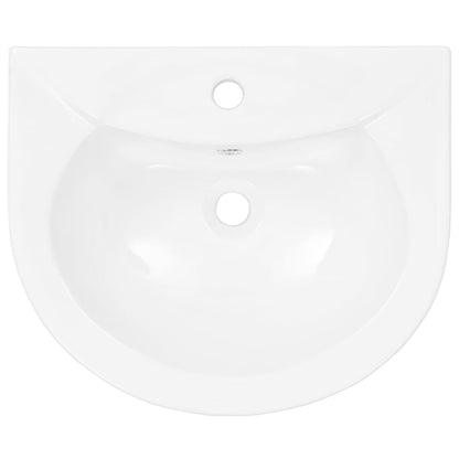 Lavandino a Colonna in Ceramica Bianca 520x440x190 mm - homemem39