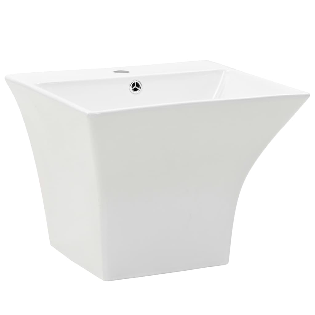 Lavabo a Parete in Ceramica Bianco 500x450x410 mm - homemem39