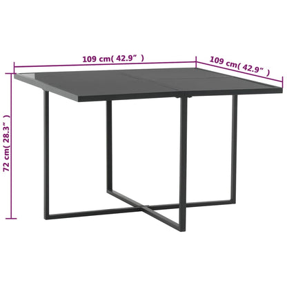 Set da Pranzo da Giardino 5 pz con Cuscini in Polyrattan Nero | homemem39
