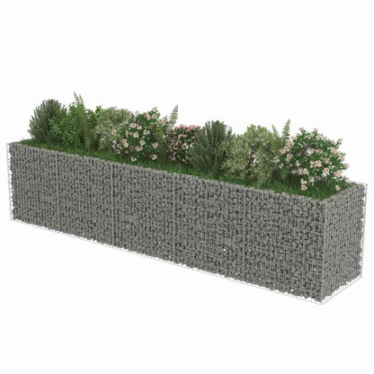 Gabbione Letto Rialzato in Acciaio Zincato 450x90x100 cm | homemem39