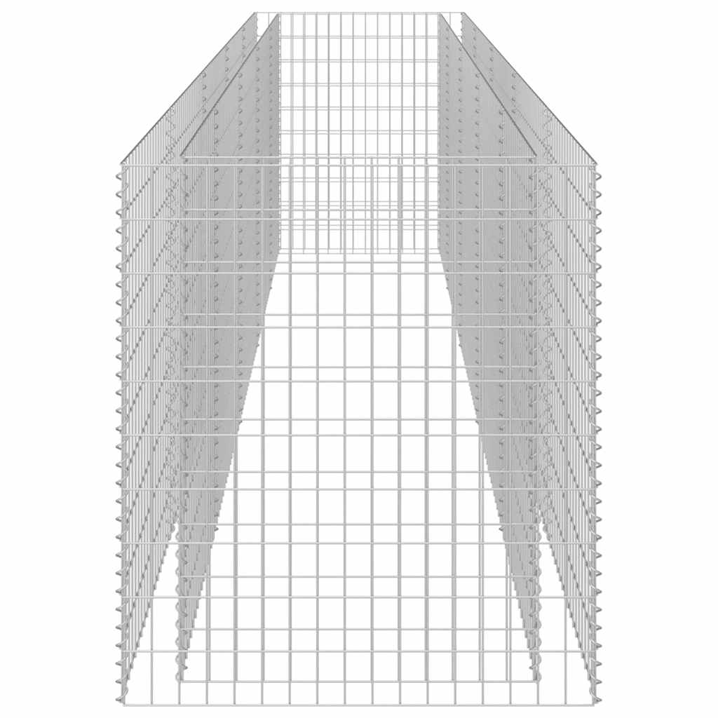 Gabbione Letto Rialzato in Acciaio Zincato 450x90x100 cm - homemem39