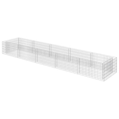Gabbione Letto Rialzato in Acciaio Zincato 450x90x50 cm - homemem39