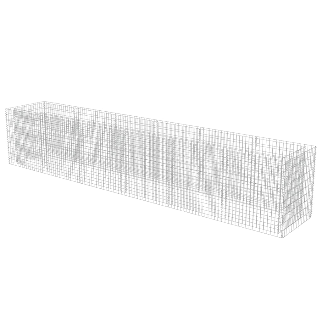 Gabbione Letto Rialzato in Acciaio Zincato 540x90x100 cm | homemem39