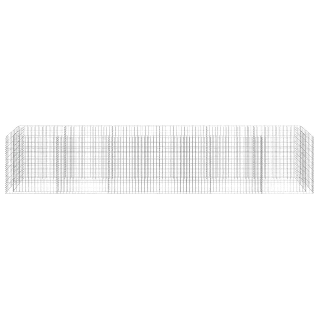 Gabbione Letto Rialzato in Acciaio Zincato 540x90x100 cm | homemem39