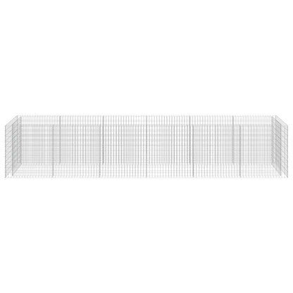Gabbione Letto Rialzato in Acciaio Zincato 540x90x100 cm | homemem39
