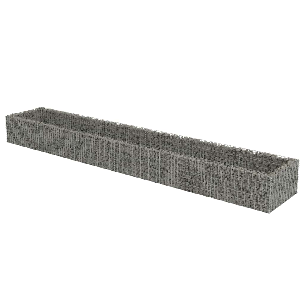 Gabbione Letto Rialzato in Acciaio Zincato 540x90x50 cm - homemem39