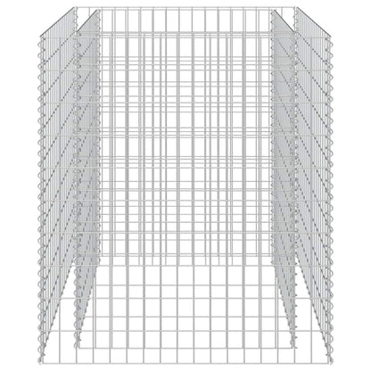 Gabbione Letto Rialzato in Acciaio Zincato 90x90x100 cm