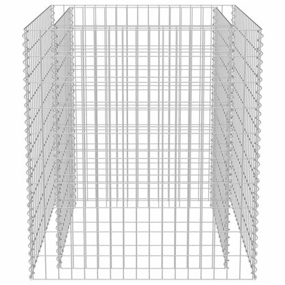 Gabbione Letto Rialzato in Acciaio Zincato 90x90x100 cm - homemem39