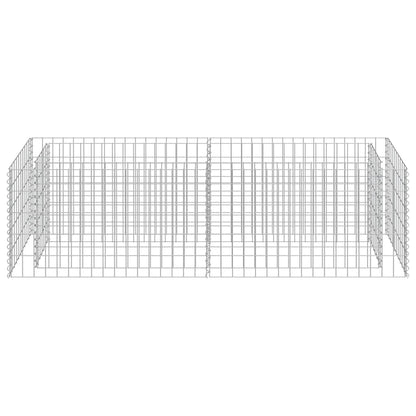 Gabbione Letto Rialzato in Acciaio Zincato 180x50x50 cm | homemem39