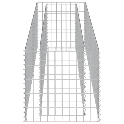 Gabbione Letto Rialzato in Acciaio Zincato 180x50x50 cm - homemem39