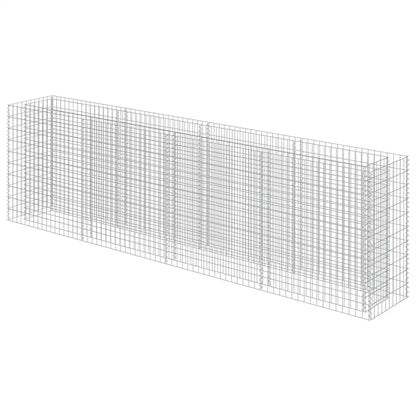 Gabbione Letto Rialzato in Acciaio Zincato 360x50x100 cm | homemem39