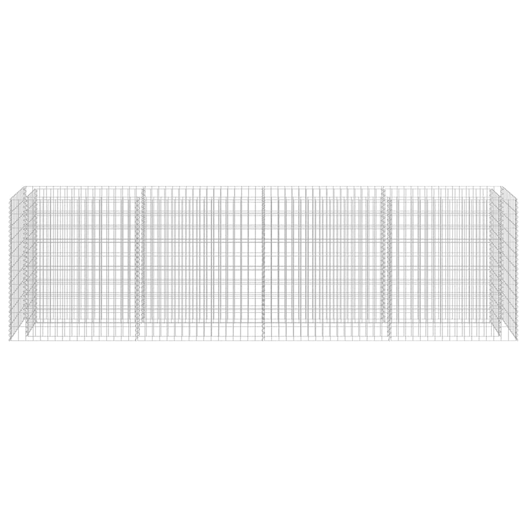 Gabbione Letto Rialzato in Acciaio Zincato 360x50x100 cm - homemem39