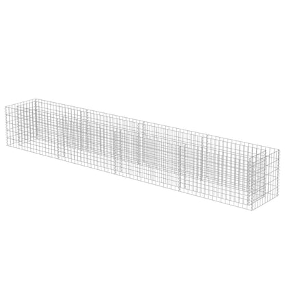 Gabbione Letto Rialzato in Acciaio Zincato 360x50x50 cm | homemem39