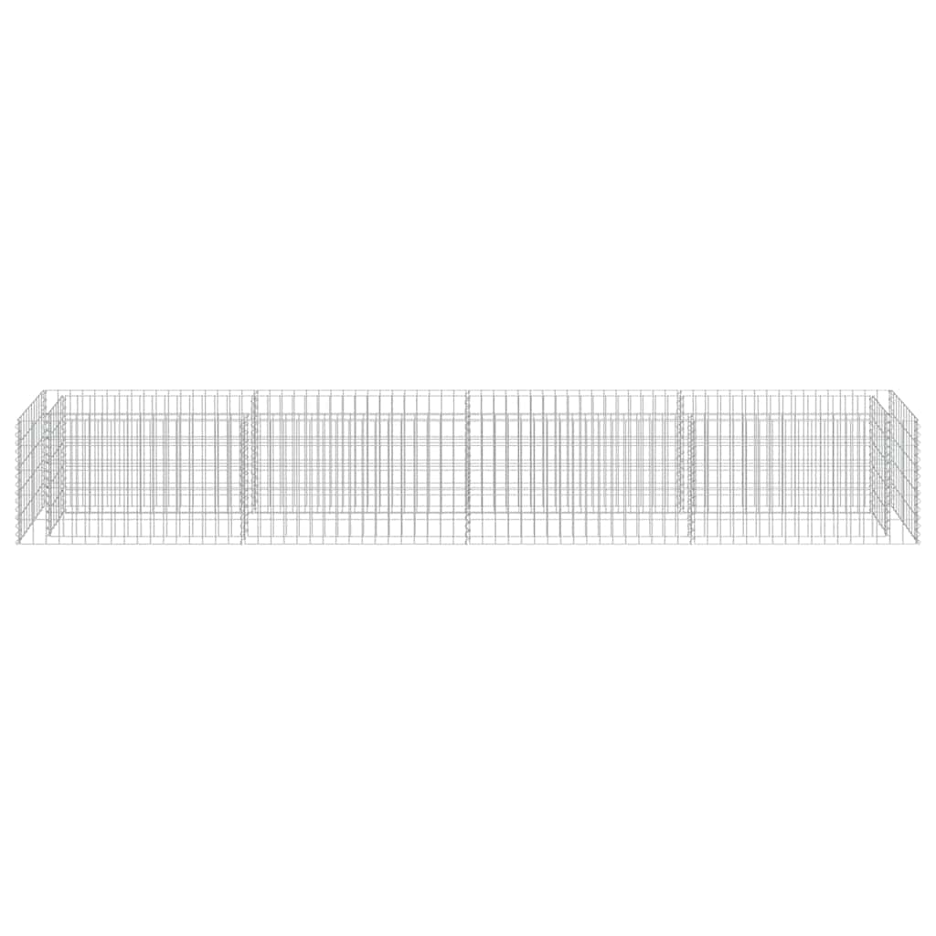 Gabbione Letto Rialzato in Acciaio Zincato 360x50x50 cm | homemem39