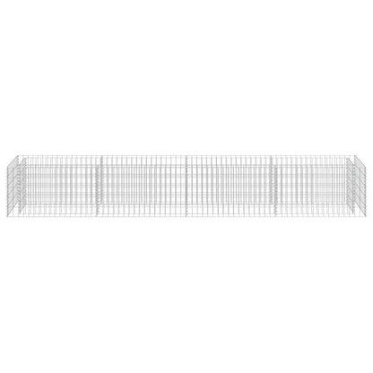 Gabbione Letto Rialzato in Acciaio Zincato 360x50x50 cm | homemem39