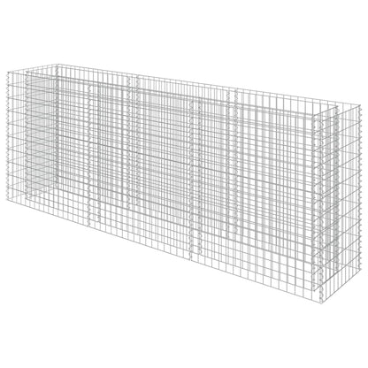 Gabbione Letto Rialzato in Acciaio Zincato 270x50x100 cm | homemem39