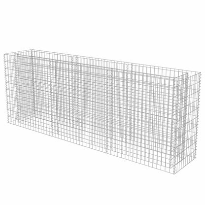 Gabbione Letto Rialzato in Acciaio Zincato 270x50x100 cm | homemem39
