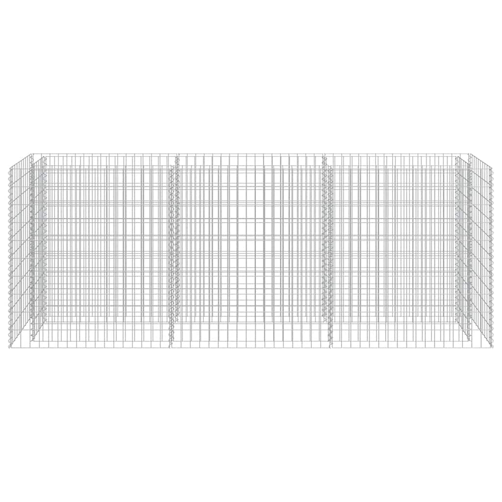 Gabbione Letto Rialzato in Acciaio Zincato 270x50x100 cm | homemem39