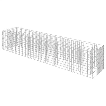 Gabbione Letto Rialzato in Acciaio Zincato 270x50x50 cm | homemem39