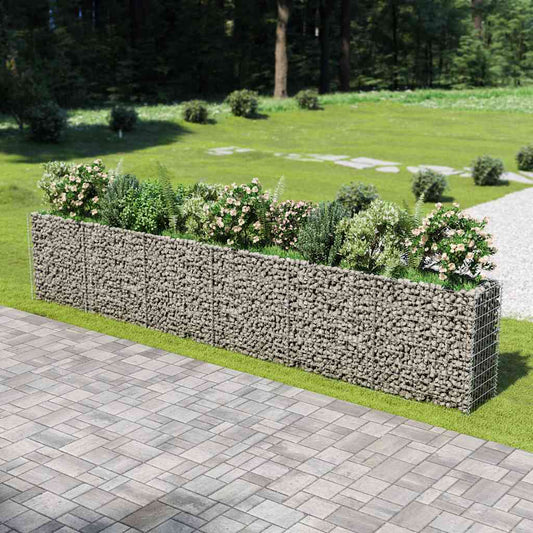 Gabbione Letto Rialzato in Acciaio Zincato 540x50x100 cm - homemem39