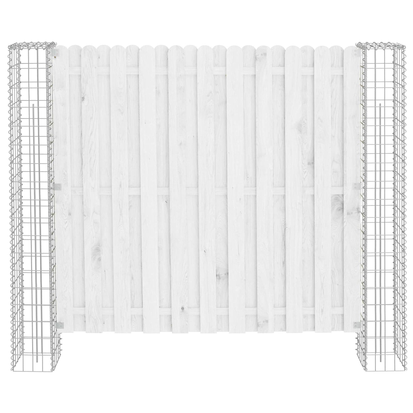 Palo della recinzione 2 pcs Argento 20 x 20 x 190 cm Metallo