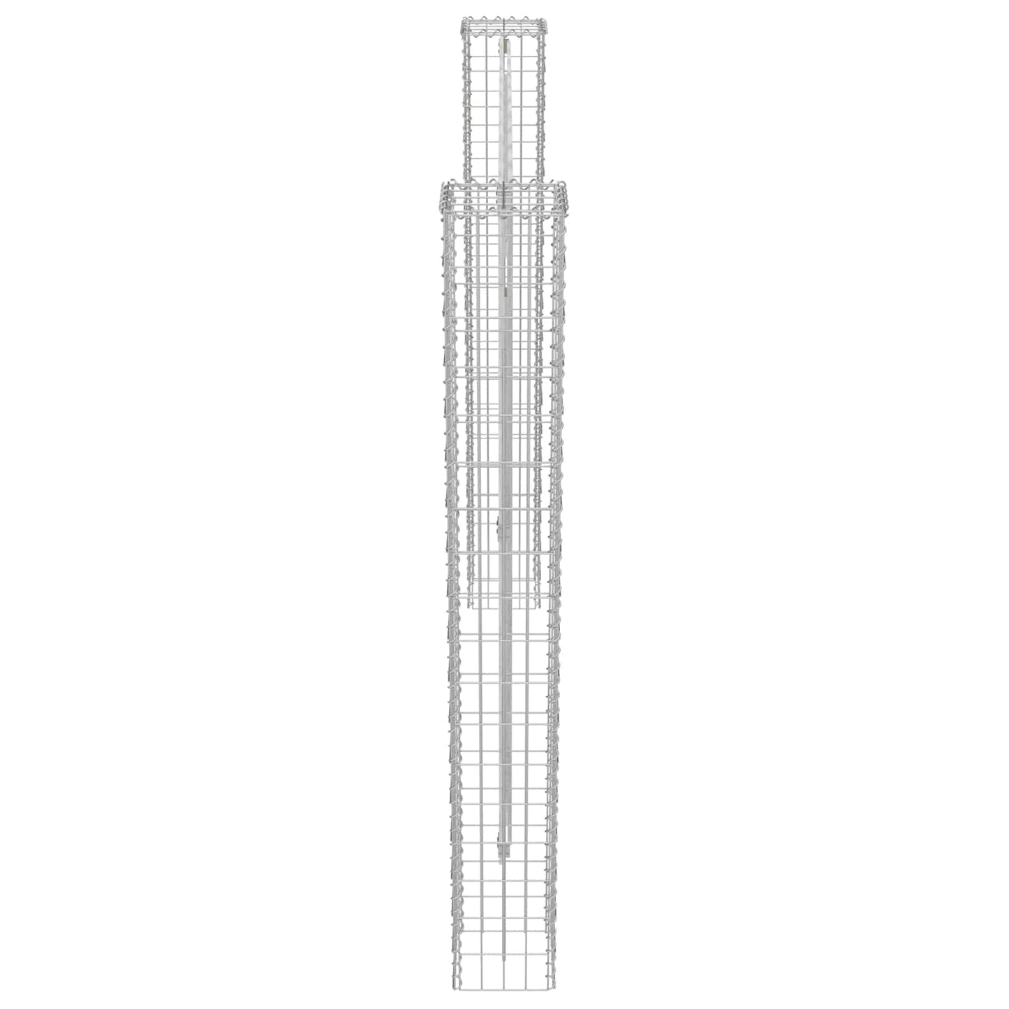 Palo della recinzione 2 pcs Argento 20 x 20 x 190 cm Metallo | homemem39