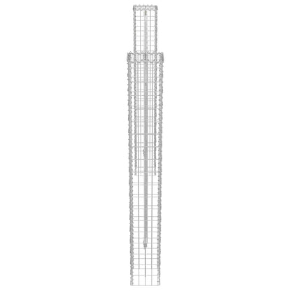 Palo della recinzione 2 pcs Argento 20 x 20 x 190 cm Metallo | homemem39