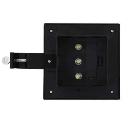 Lampade Solari da Esterni 6 pz a LED Quadrate 12 cm Nero