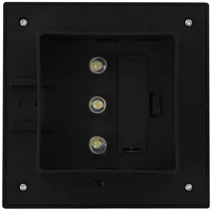 Lampade Solari da Esterni 6 pz a LED Quadrate 12 cm Nero