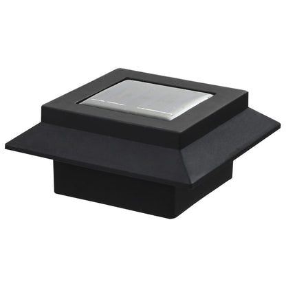 Lampade Solari da Esterni 6 pz a LED Quadrate 12 cm Nero