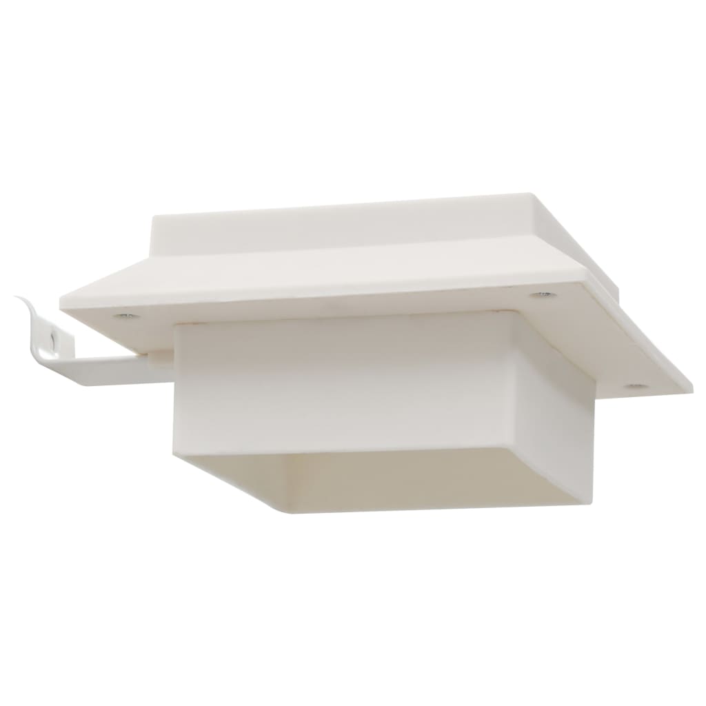 Lampade Solari da Esterni 6 pz a LED Quadrate 12 cm Bianco