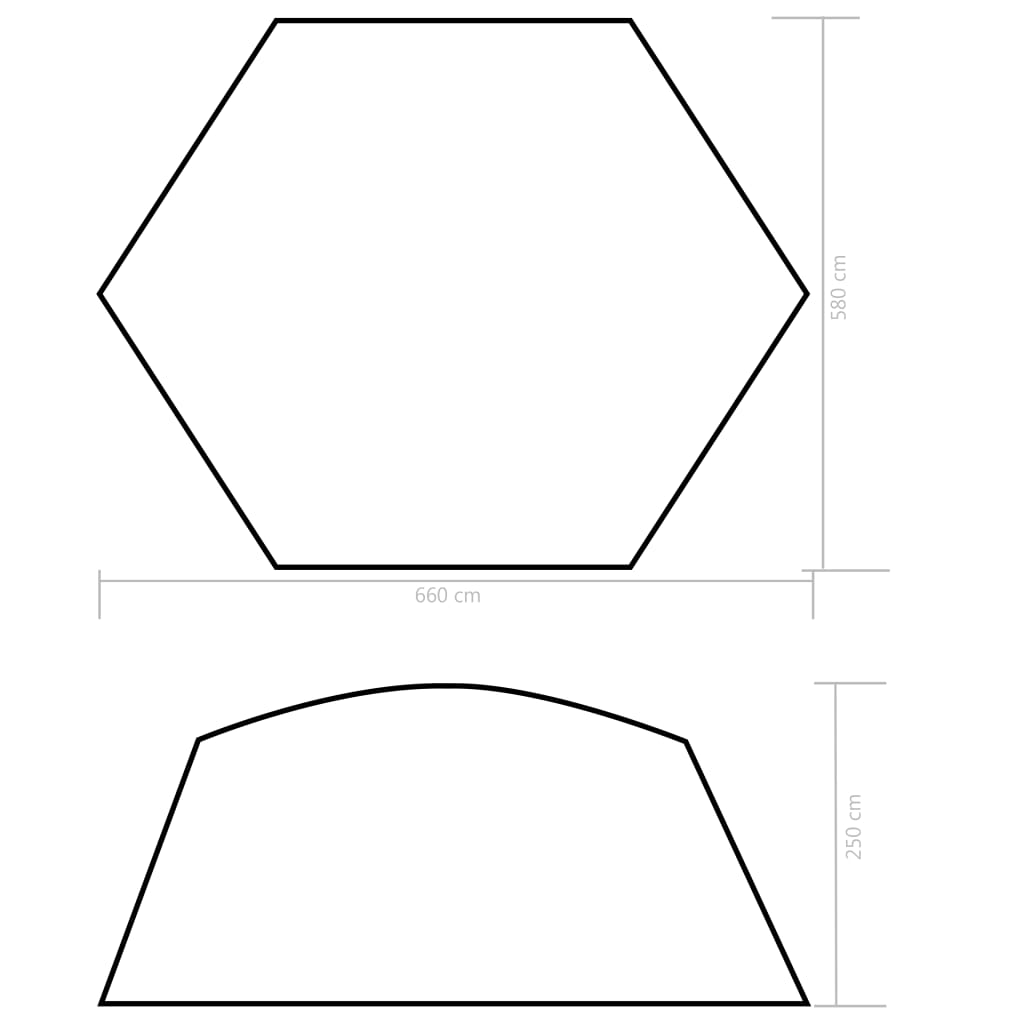 Tenda per Piscina in Tessuto 660x580x250 cm Blu - homemem39
